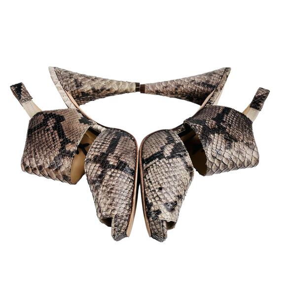 Boutique 9 Snakeskin Leather Sandal Heels Size 7 - Picture 3 of 15